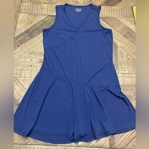 Athletic Blue V-Neck Mini Dress